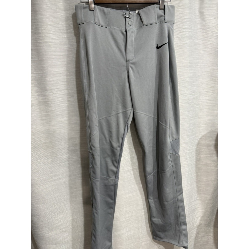 NIKE SWOOSH STRAIGHT LEG BASEBALL PANTS Gray 747244-052 MEN'S Sz Small & Med